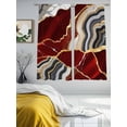 thumbnail image 3 of Red Marble Sheer Curtains 72 Inch Length 2 Panels Set, Grey Gold Texture Vintage Farmhouse Art Voile Window Treatment Rod Pocket Curtains Sheers Drapes for Bedroom/Living Room/Kitchen 52"x72"x2, 3 of 7