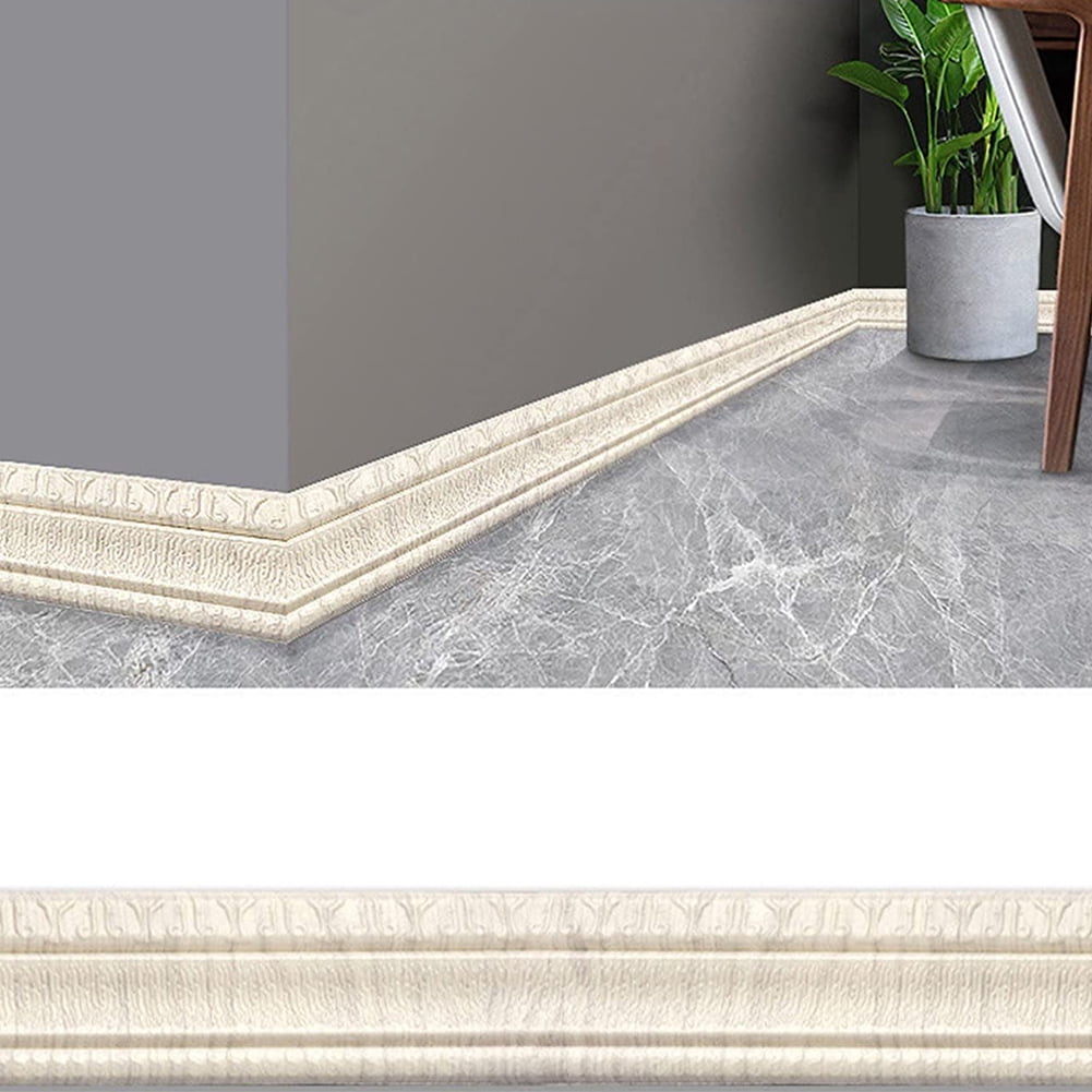 GYZEE 2.3M Self Adhesive Wall Trim Line Skirting Border Decor Sticker