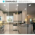 thumbnail image 4 of Luxrite 7 inch LED Flush Mount 15W 3 Color Selectable 3000K, 4000K, 5000K 900 Lumens Dimmable Round Damp Rated Brushed Nickel Trim, 4 of 7
