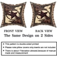 thumbnail image 4 of Western Texas Star Pillow Cover - Rustic Farmhouse Decorative Throw Pillow Covers Vintage Western Style Retro Cushion Cover for Sofa Car Bench Living Room Home Decor 18 x 18 Inch Set of 2, 4 of 6