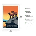 thumbnail image 2 of The National Parks Preserve Wild Life - Bighorn Sheep - Vintage Travel Poster by J. Hirt c.1939 - Fine Art Matte Paper Print (Unframed) 30x44in, 2 of 4