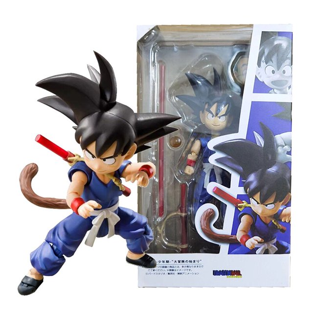 Figuras de acción de Dragon Ball de 13,5 cm, figuras de acción de Bulma Goku, Colección móvil de PVC, muñecos SHF de la infancia, Son Goku, modelos de Juguetes