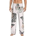 thumbnail image 2 of Lsque Beautiful Butterfly Print Men's Pajama Pants, Lounge Pant - Comfortable Home Wear,Elastic Waistband, Stylish Design-Medium, 2 of 9