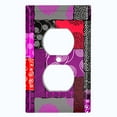 thumbnail image 2 of Metal Light Switch Plate Cover Safari African Tribal Art Pattern Pink Red SFR011, 2 of 13