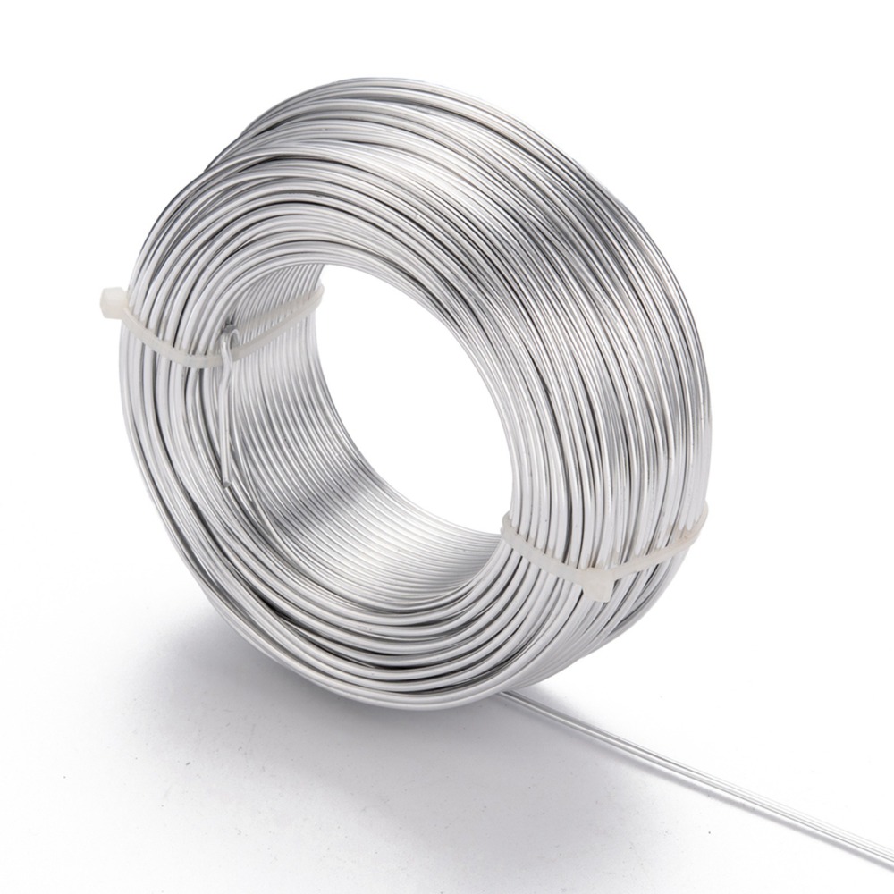 500g Aluminum Wire Flexible Craft Wire for Beading Jewelry Doll Craft Making Silver 12 Gauge 2.0mm 55m/500g(180.4 Feet/500g)