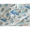 thumbnail image 3 of Ambesonne Abstract Quilted Coverlet 2 Pcs, Triangles Oceanic Hippie, Twin Size, Sea Blue and Warm Taupe, 3 of 4