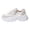 Beige, variant on Sneakers for Women Fashion Platform White Leather Casual Dad Shoes Comfortable Wedge Walking Sport Sneakers