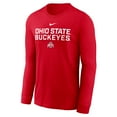 thumbnail image 2 of Men's Nike Scarlet Ohio State Buckeyes 2025 Sideline Dri-FIT Long Sleeve T-Shirt, 2 of 3