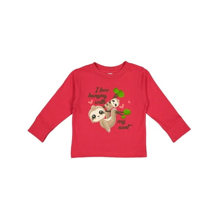 

Inktastic Hanging With My Aunt Gift Toddler Boy or Toddler Girl Long Sleeve T-Shirt