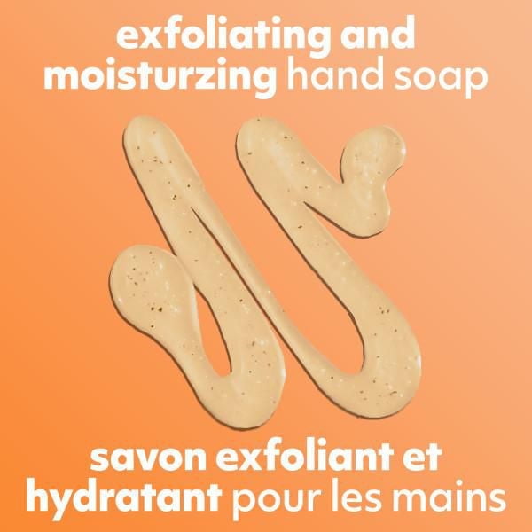 Savon liquide pour les mains exfoliant Softsoap Therapy, Parfum chaleureux de miel et de cassonade, 384 mL.