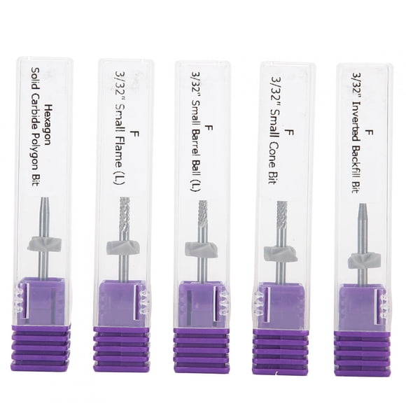 Juego de 5 brocas para pulir uñas de acero de tungsteno para eliminar piel muerta.
