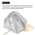 thumbnail image 4 of Ramilletes de rosa para Novio Unique Bargains Alfileres de ramilletes para Hombres Ceremonia de Boda Gris plateado 6 Pcs, 4 of 5