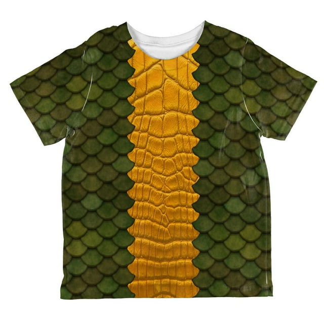 Halloween T-Shirt pour Tout-Petit Vert Dragon à Motif Intégral