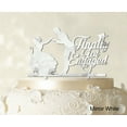 thumbnail image 1 of Finally Got Engaged Couple Cake Topper Wedding Cake Topper Color Option Available 6-8 Inches Wide, 1 of 1