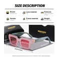 thumbnail image 2 of MISSGAGA Unisex High-End Craftsmanship Light Luxury Fashion Full Frame Sunglasses Casual Outdoor Square Frame Sunglasses, 2 of 4