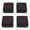 Black Square, variant on 4Pcs Square Furniture Feet Leg Bed Risers Heightening Pad Black/brown/white Table Chair Desk Sofa Riser Floor Protector Elevator