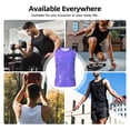 thumbnail image 4 of Bingfone Purple Glitter Pattern Men's Tank Tops Workout Sleeveless Tee Shirts Running Beach Tanks for Men-X-Large, 4 of 4