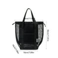 thumbnail image 3 of RBCKVXZ Beach Bag - Mesh Tote Bag Beach Vacation Dry Wet Separation Storage Bag for Women Bag for Travel Pool Gym, Black, 3 of 6