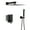 Oil-Rubbed Bronze#37, variant on Freestanding Tub Filler Dual Shower Head - 10 Inch Wall Mounted Square Shower System with Rough-in Valve,Chrome,Freestanding Bathtub Faucet
