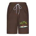 thumbnail image 5 of BRGZLK Mens Swimming Shorts Fashionable Coconut Tree Print Swim Trunks with Compression Liner Quick Dry Beach Vacation Bathing Suit with Pockets, 5 of 6