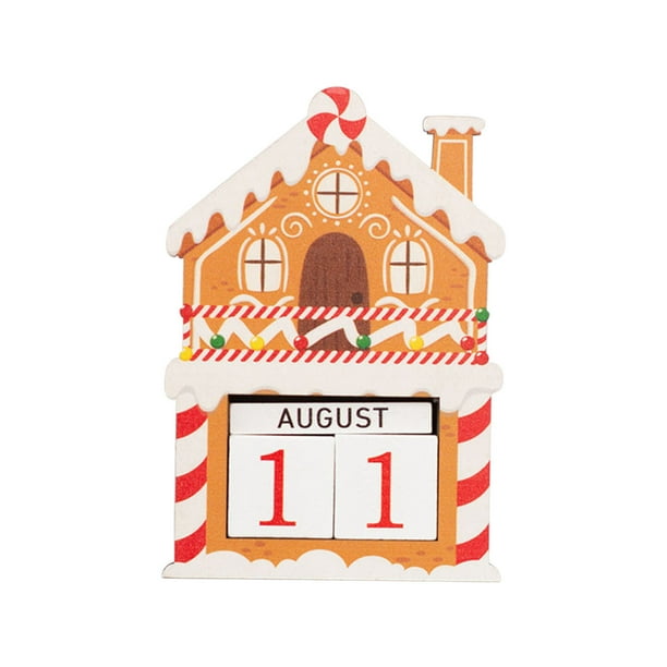 Adorno Navideño de Madera Xihbxyly Calendario de Cuenta Regresiva Decorativo