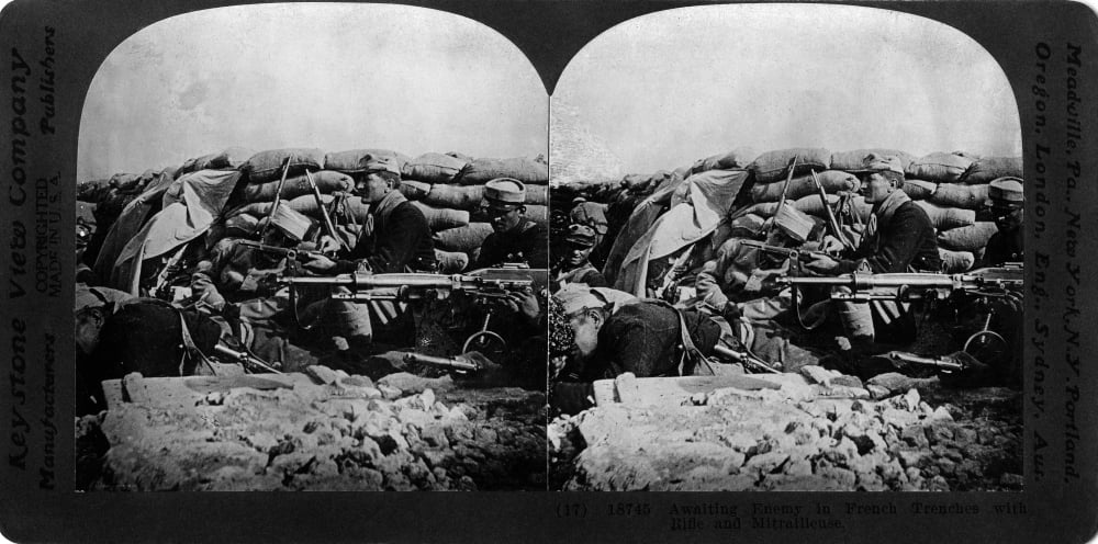 World War I French Trench Nalert French Soldiers In A ...