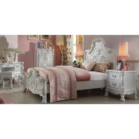 - Acme Furniture 30665F Dresden Kids Victorian Antique White Full Bed Traditional