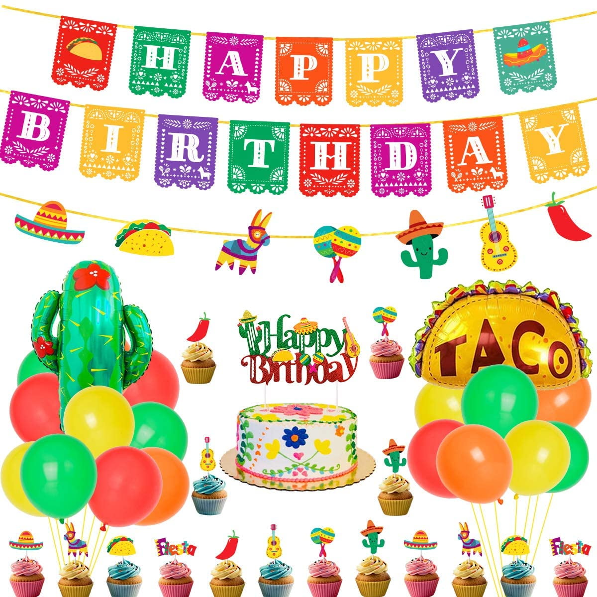 41" Cactus Foil Helium Balloon Mexican Western Cowboy Birthday Party Decoration 