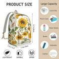 thumbnail image 4 of Sunflower Watercolor Artwork Backpack – Artistic Floral Pattern, Lightweight Travel Daypack with Comfortable Straps for Women and Teens, 4 of 4