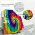 thumbnail image 4 of Jekeno Cozy Rainbow Tie-Dye Throw Blanket - Soft Plush Boho Design for Bed or Couch, 50"x60", Vibrant Spiral Printed Colors, Warm & Stylish Home Decor, Blanket for Bed, 4 of 6