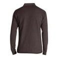 thumbnail image 5 of Huresd Mens Fashion Polo Shirts Cotton Classic Long Sleeve Thermal Button Shirt With Pocket Coffee 3XL, 5 of 5