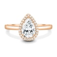 thumbnail image 2 of ESTE ORIGIN 2.00Ct Pear Cut Lab-Grown Diamond Engagement Ring – 5 Claw Halo Cathedral Setting in 14K Rose Gold for Women US 6, 2 of 7