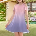 thumbnail image 3 of XADYUY Girls Summer Dress Size 7-8 Casual A-Line Sleeveless T-Shirt Dress for School Tie Dye Basic Crew Neck Swing kids sundresses girls 4-16,Pink 5-6 Years, 3 of 6