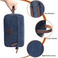thumbnail image 5 of Neceser Kit Colgante para Hombres Bolsa de Afeitar de Lona Resistente al Agua con Gran Capacidad para Viajes-Azul Oscuro, 5 of 5