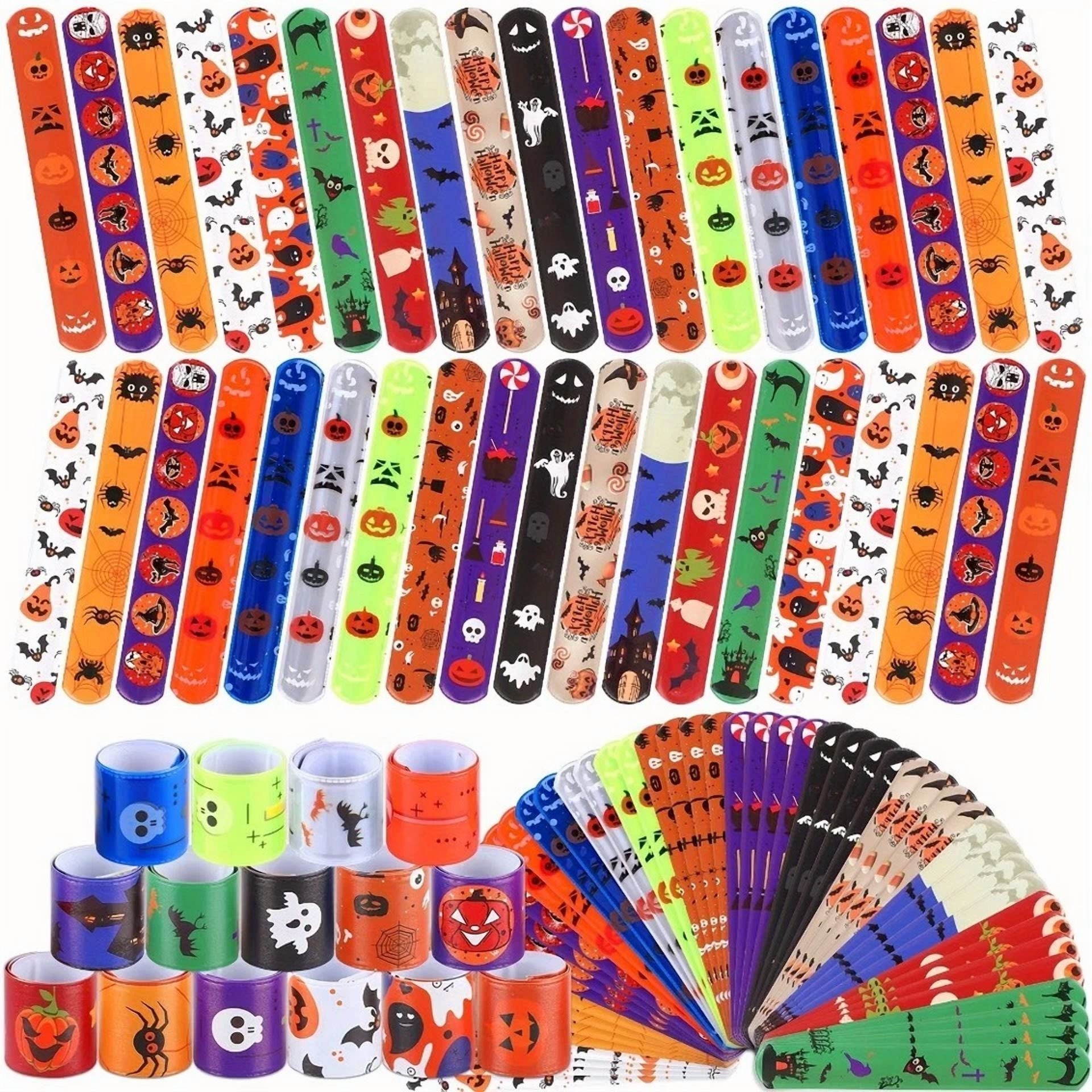 BUTTERFLY- 56Pcs Halloween Party Favors Slap Bracelet Bulk Halloween Toy For Party Supplies