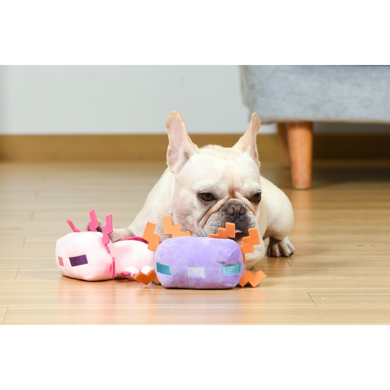 Minecraft: Small Blue Axolotl Leucistic Axolotl Figure Plush