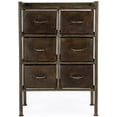 thumbnail image 3 of Butler Specialty Company Commode d'Appoint Industrielle en Métal à 6 Tiroirs - Bronze, 3 of 10