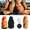 thumbnail image 2 of Yuyamidu 12pcs Car Accessories Seaside Front Car Seat Cover Set Orange Sunset Steering Wheel Cover Seatbelt Pads Armrest Mat Trash Can Mount Pocket Cup Holders Rearview Mirror Cover Keychain, 2 of 7