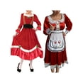 thumbnail image 4 of Diconna Femmes Mrs. Santa Claus Costume d'Halloween Adulte Cosplay Fête Robe de Noël Xmas Tenue Chic, 4 of 5