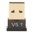 thumbnail image 1 of Adaptador USB BT ABS negro versión V5.1 unidad libre amplia cobertura adaptador inalámbrico portátil BT 5,1 para negocios en casa, 1 of 8