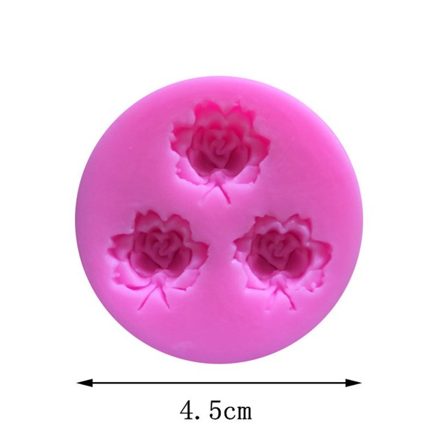 3D Rose Flower Pattern Mold Silicone Cookie 3D rose shaped cake Clay Chocolate Moulds Handmade Soap Mold Baking Tools