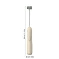 thumbnail image 3 of Vikakiooze Rechargeable Milk Frother Handheld Foam Maker Water Proof Detachable Stainless Steel Whisk Drink Foamer For Lattes Cappuccino, 3 of 8