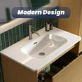 thumbnail image 2 of CITTANEO 24 inch Ceramic Integrated glossy white  basin, Vessel Bathroom Vanity Sink Without Drain and Faucet, 2 of 8