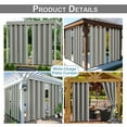 thumbnail image 7 of DONGPAI Blackout Outdoor Curtains Waterproof 52x96inch Windproof Curtain Grommet Top and Tab Bottom Drape for Patio, Cabana, Porch, Gazebo, Light Gray, 1 Panel, 7 of 7