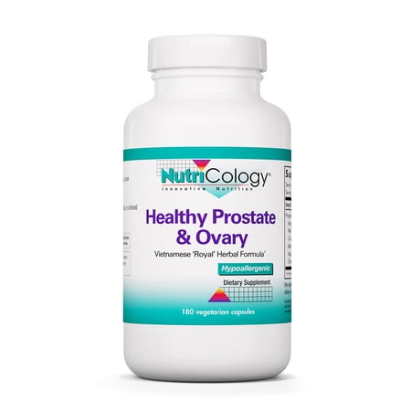 NutriCology Healthy Prostate & Ovary - Herbal Blend with Crinum Latifolium - Hormone Support for Men & Women - Vegetarian Capsules - Hypoallergenic Formula - 60 Servings - 180 Count