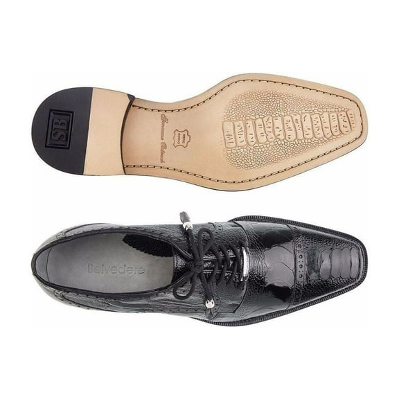 Belvedere, Batta, Genuine Ostrich Men's Dress Shoe
