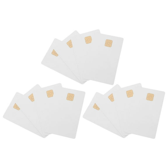 NICEXMAS 12Pcs Blank Credit Cards with Chip White PVC Durable Access Cards for Hotel Door Entry Use