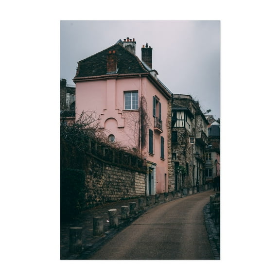 Rue de l'Abreuvoir - Paris ÃŽle-de-France France Photography Unframed Wall Art Print 5 x 7 inches