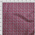 thumbnail image 3 of oneOone Viscose Jersey Fabric Leaves & Floral Block Printed Fabric 1 Yard 60 Inch Wide, 3 of 4