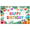2A, variant on Colorful Theme Happy Birthday Banner Decorative Design Tropical Style Party Decoration Event Backdrop for Birthday Celebration Kids Party Indoor Deco